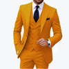 Casual Men's 3 Pieces Mens Suit Regular Fit Notch Lapel Tuxedos (Blazer+vest+Pants) CN550