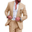 Linen new men's plus-size collar suit 2 piece single-row one-button suit