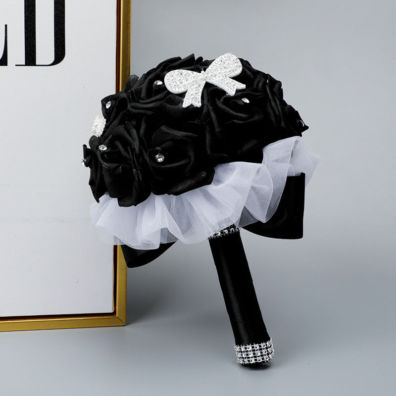 Wedding Flower For The Groom And Bride, Simulated Rose Wedding Bouquet, WF24