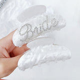 Letter Pearl Grab Clip Elegant Diamond Clip Large Hair Accessories CN396