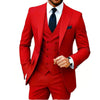 Casual Men's 3 Pieces Mens Suit Regular Fit Notch Lapel Tuxedos (Blazer+vest+Pants) CN550