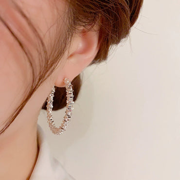 Sparkling Retro Metal Silver Earring Design Earrings