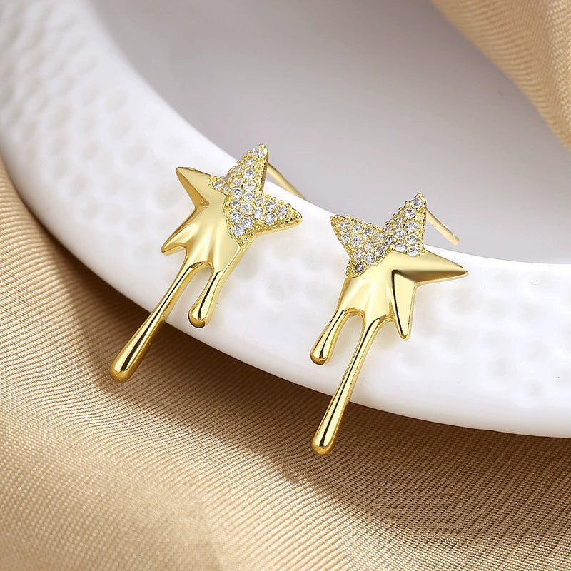 Sparkling Star Earring Design Earrings