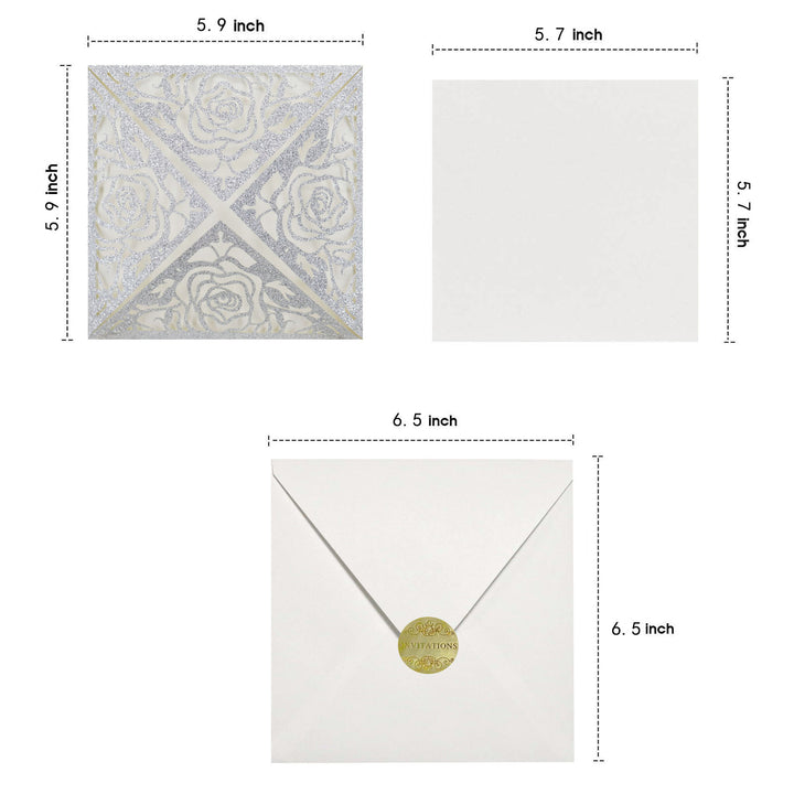 Wedding Invitation Letter For The Groom And Bride, Hollow Out Invitation Card, HK-426