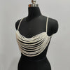 White Wedding Bride Bridesmaid Body Chain Chest Chain