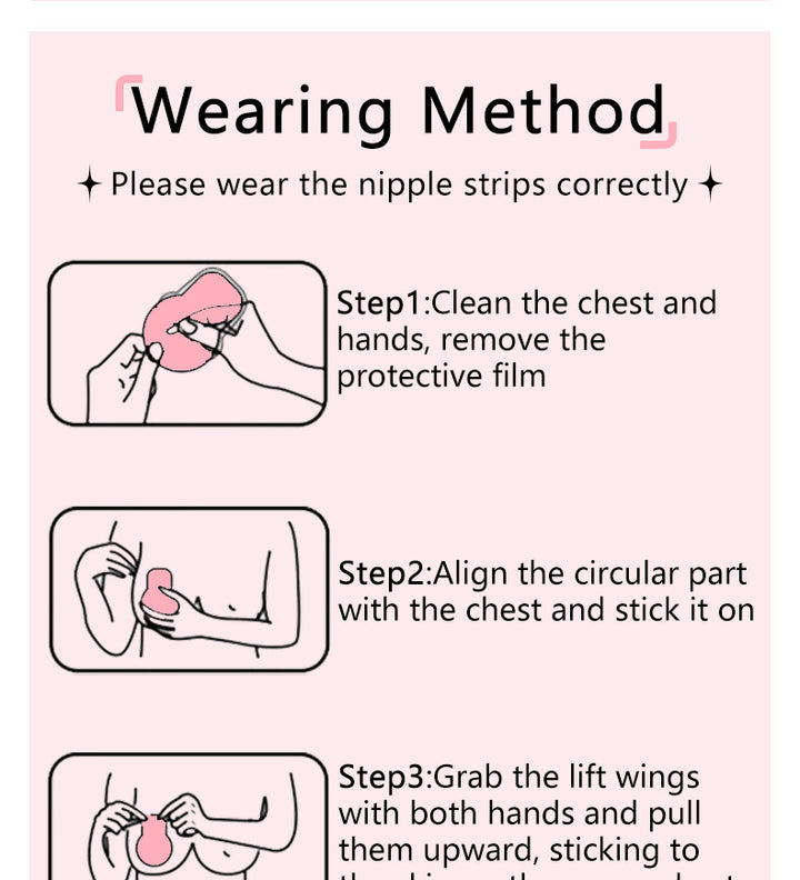 Silicone Nipple Covers - 1 Pair Women's Reusable Adhesive Invisible Pasties Nippleless Covers