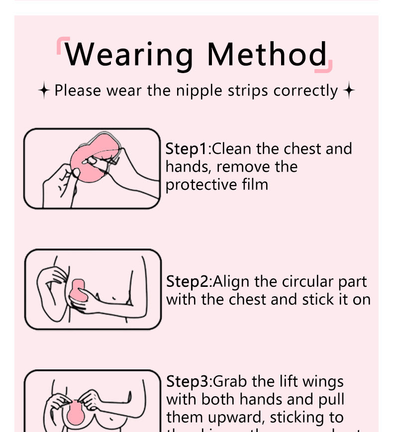 Silicone Nipple Covers - 1 Pair Women's Reusable Adhesive Invisible Pasties Nippleless Covers
