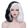 Women Curly Wavy Hair Wig with Wig Caps Synthetic Wigs for Party Halloween