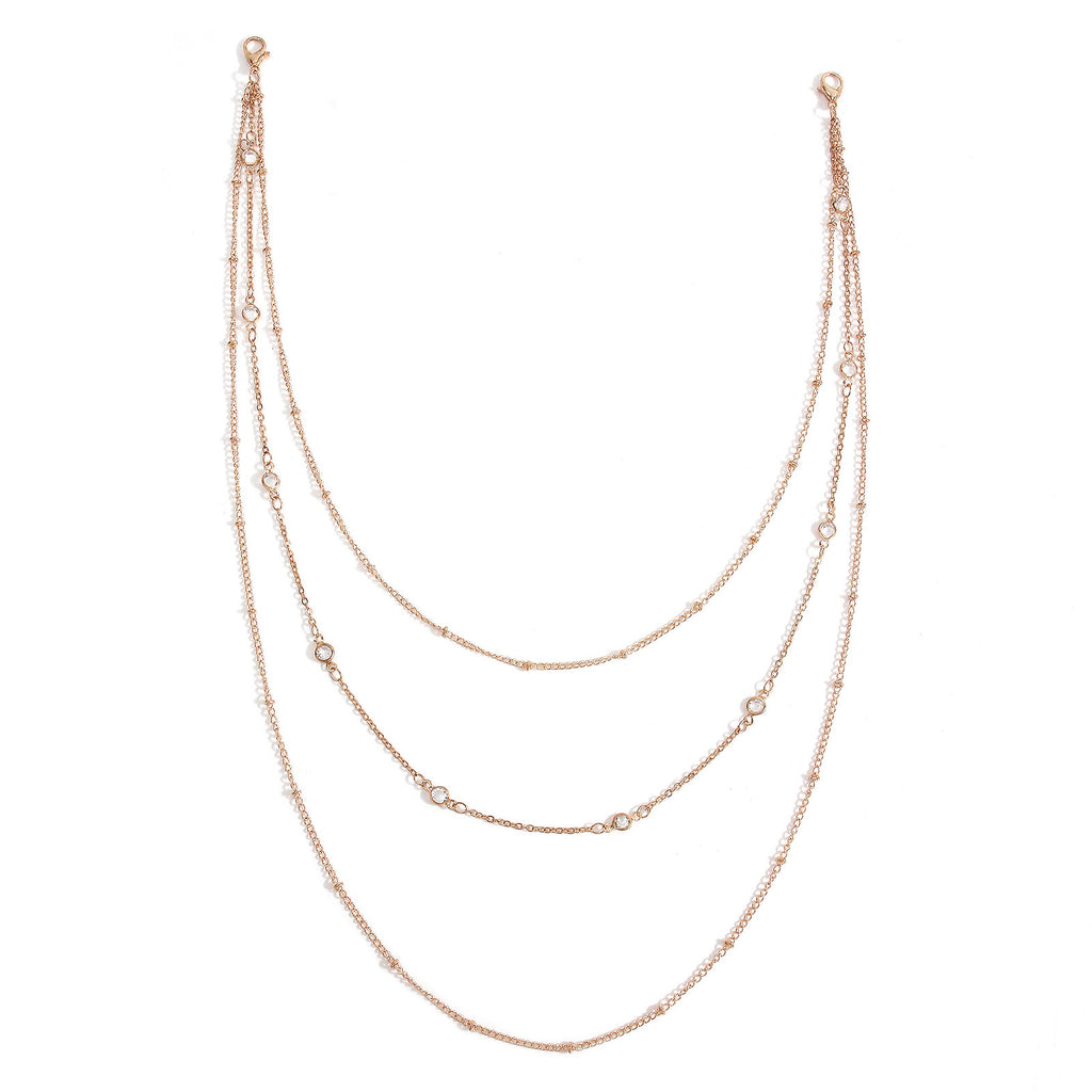 Light Luxury Zircon Long Necklace Bridal Wedding Banquet Chain Necklace Jewelry CN151