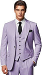 Classic 3 Piece Men's Suit with Regular Fit and Sophisticated Peak Lapel
