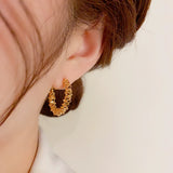 Sparkling Retro Metal Gold Earring Design Earrings