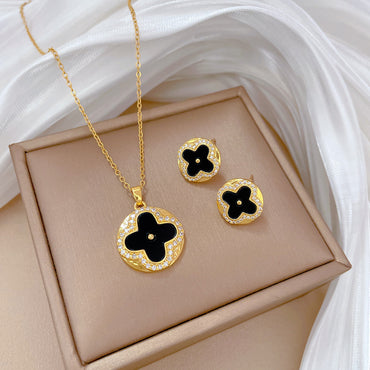 Flash Diamond Tassel Luxury Dress Accessories Dinner Clavicle Necklace Earring CN227