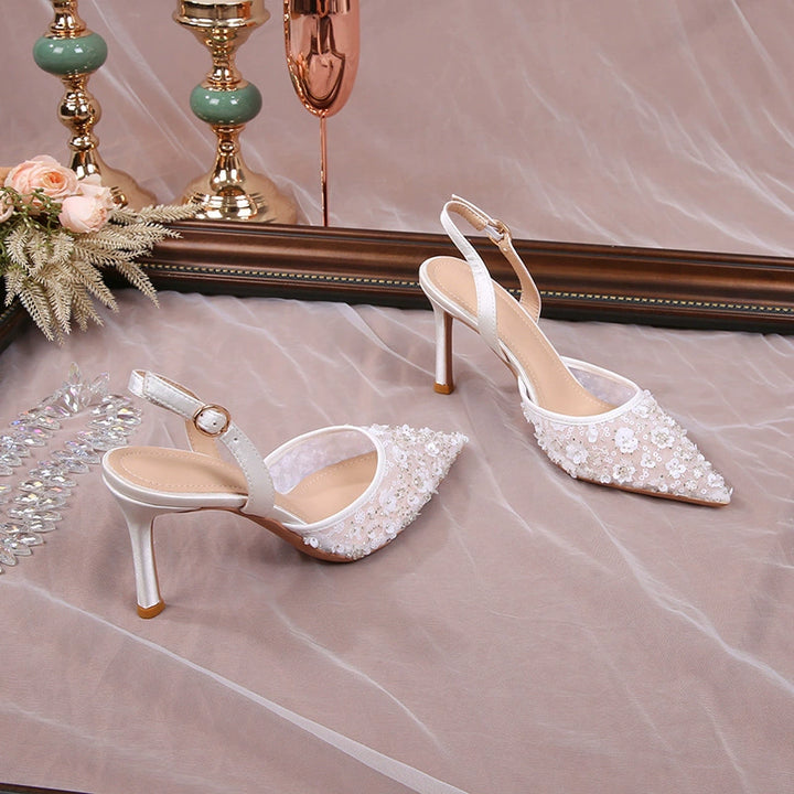 Lace Openwork For Women With High-heeled Sandals