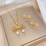 Flash Diamond Tassel Luxury Dress Accessories Dinner Clavicle Necklace Earring CN230