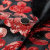 Men's Fashion Floral Tuxedo Velvet Sequin Jacket Red CN447