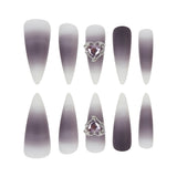Rhinestone Nails Bling Wedding Press On Nails With Design For Women And Girls CN105