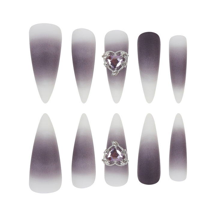 Rhinestone Nails Bling Wedding Press On Nails With Design For Women And Girls CN105
