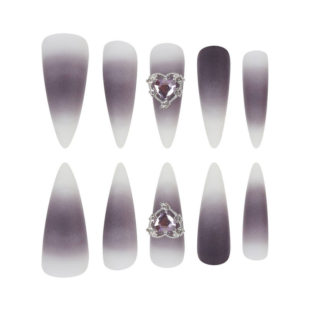 Rhinestone Nails Bling Wedding Press On Nails With Design For Women And Girls CN105