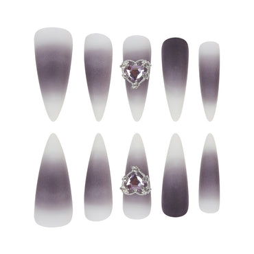 Rhinestone Nails Bling Wedding Press On Nails With Design For Women And Girls CN105