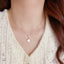 Sparkly Diamond Fan Necklace Luxurious Collarbone Chain
