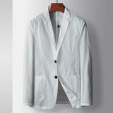 Casual Double-row Button Suit Jacket Men's Slim Suit Jacket Long Sleeves Suit