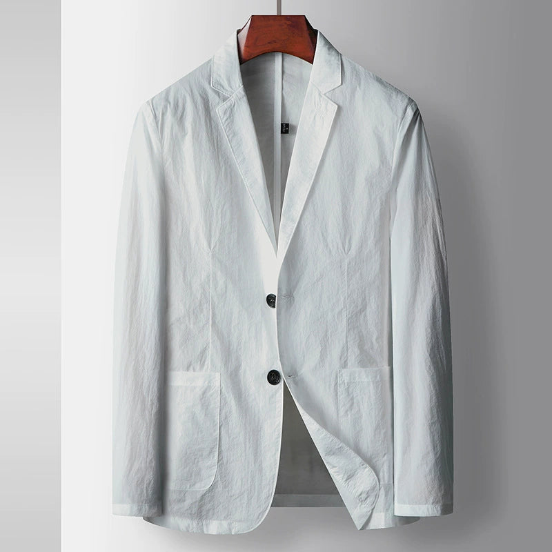 Casual Double-row Button Suit Jacket Men's Slim Suit Jacket Long Sleeves Suit