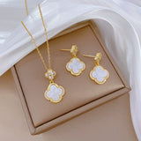 Flash Diamond Tassel Luxury Dress Accessories Dinner Clavicle Necklace Earring CN236