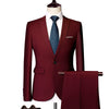 Casual Men's 2 Pieces Mens Suit Regular Fit Notch Lapel Tuxedos (Blazer+Pants)