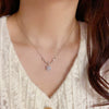 Sparkly Zircon Square Diamond Necklace Luxurious Collarbone Chain
