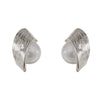 Elegant Metal Surround Pearl Silver Earrings