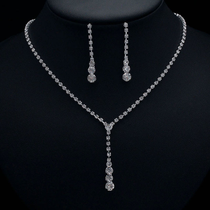 Flash Diamond Tassel Necklace Luxury Dress Accessories Dinner Clavicle Necklace CN169
