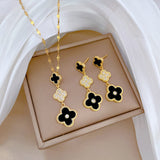 Flash Diamond Tassel Luxury Dress Accessories Dinner Clavicle Necklace Earring CN246