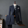 Classic 3 Piece Men's Suit with Regular Fit and Sophisticated Peak Lapel