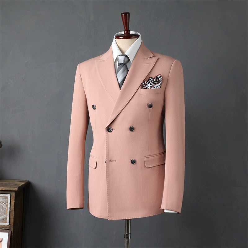 Classic 1 Piece Men's Suit with Regular Fit and Sophisticated Peak Lapel