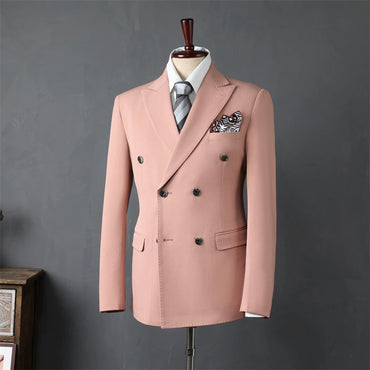 Classic 1 Piece Men's Suit with Regular Fit and Sophisticated Peak Lapel