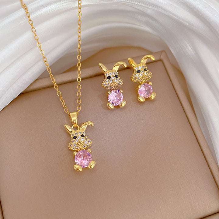 Flash Diamond Tassel Luxury Dress Accessories Dinner Clavicle Necklace Earring CN255