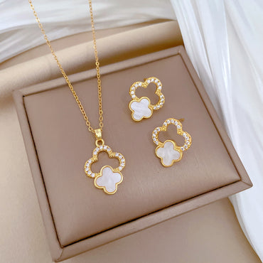 Flash Diamond Tassel Luxury Dress Accessories Dinner Clavicle Necklace Earring CN257