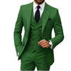 Casual Men's 3 Pieces Mens Suit Regular Fit Notch Lapel Tuxedos (Blazer+vest+Pants) CN556