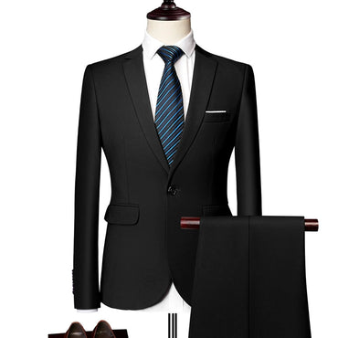 Casual Men's 2 Pieces Mens Suit Regular Fit Notch Lapel Tuxedos (Blazer+Pants)