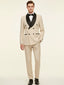Elegant men's plus-size collar suit 2 piece Double Row Suit