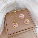Flash Diamond Tassel Luxury Dress Accessories Dinner Clavicle Necklace Earring CN263