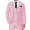 Classic 3 Piece Men's Suit with Regular Fit and Sophisticated Peak Lapel