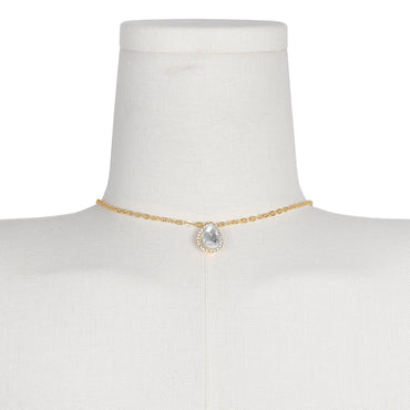 Light Luxury Zircon Long Necklace Bridal Wedding Banquet Chain Necklace Jewelry CN158