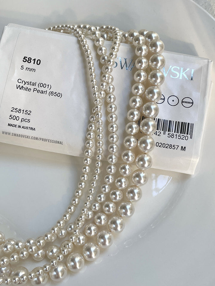 Round Pearl Necklace Light Luxury Design Necklace for Women, CN46