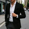Black Classic 1 Piece Men's Suit with Regular Fit and Sophisticated Peak Lapel