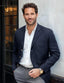 Dark Navy Classic 1 Piece Men's Suit with Regular Fit and Sophisticated Peak Lapel