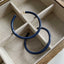 Classic Leather Metal Large Circle Earrings
