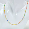 Golden multicolored stainless steel necklace