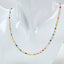 Golden multicolored stainless steel necklace