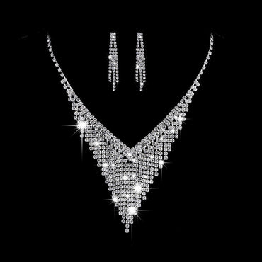 Flash Diamond Tassel Necklace Luxury Dress Accessories Dinner Clavicle Necklace CN172